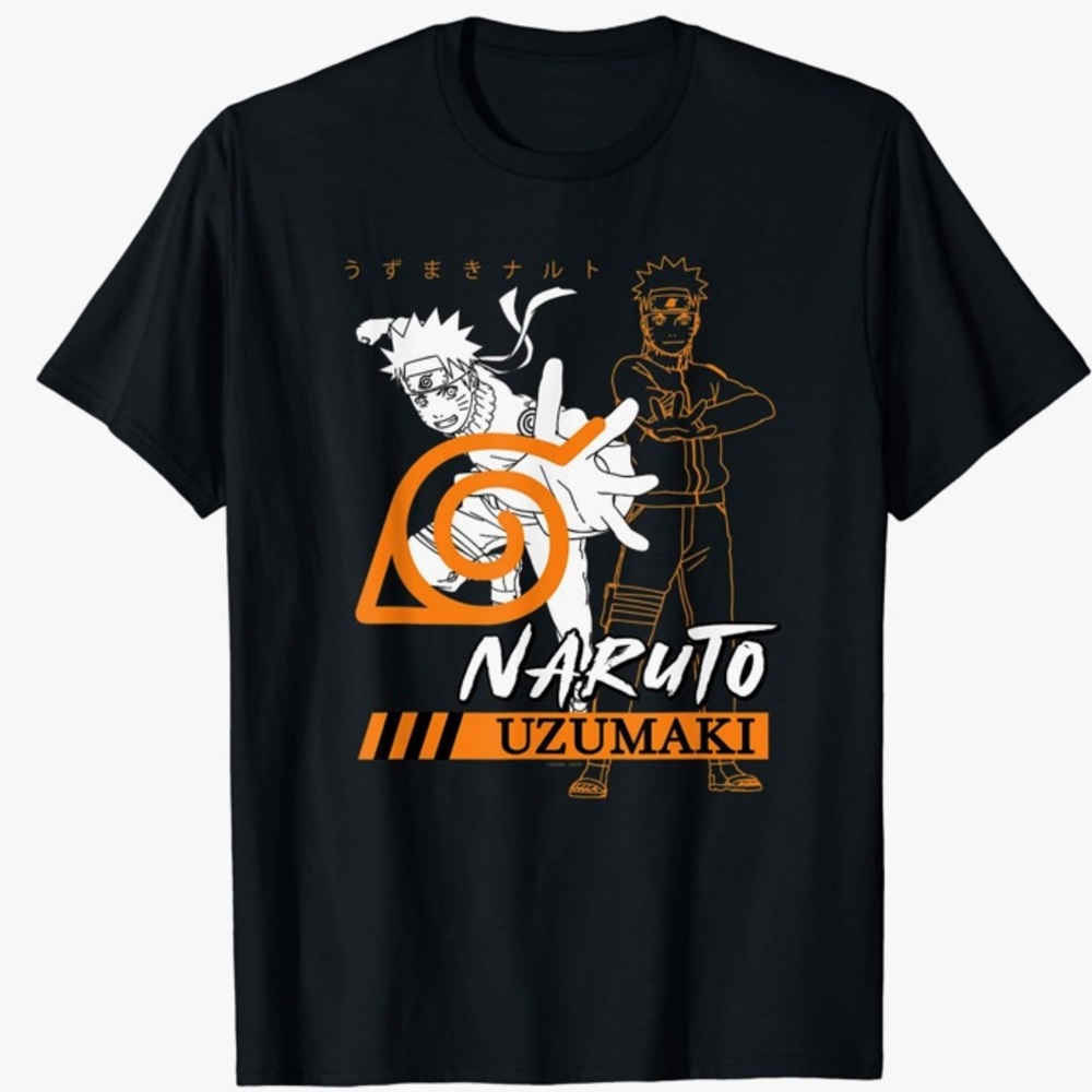 🌟 Naruto Shippuden Overlapping Naruto Uzumaki T-Shirt - Like New! 🌟